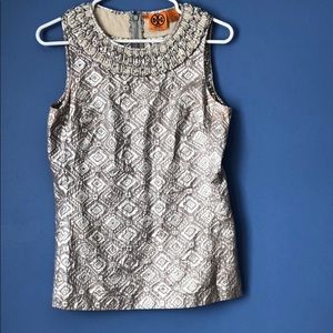 Tory Burch silver top